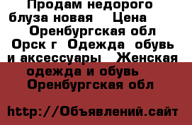 Продам недорого, блуза новая. › Цена ­ 500 - Оренбургская обл., Орск г. Одежда, обувь и аксессуары » Женская одежда и обувь   . Оренбургская обл.